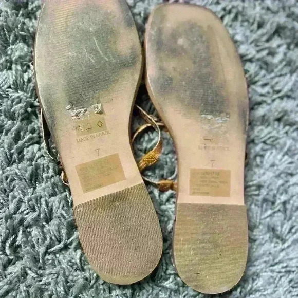 Madewell Snakeskin Slip On Sandals Size 7 - Picture 3 of 3